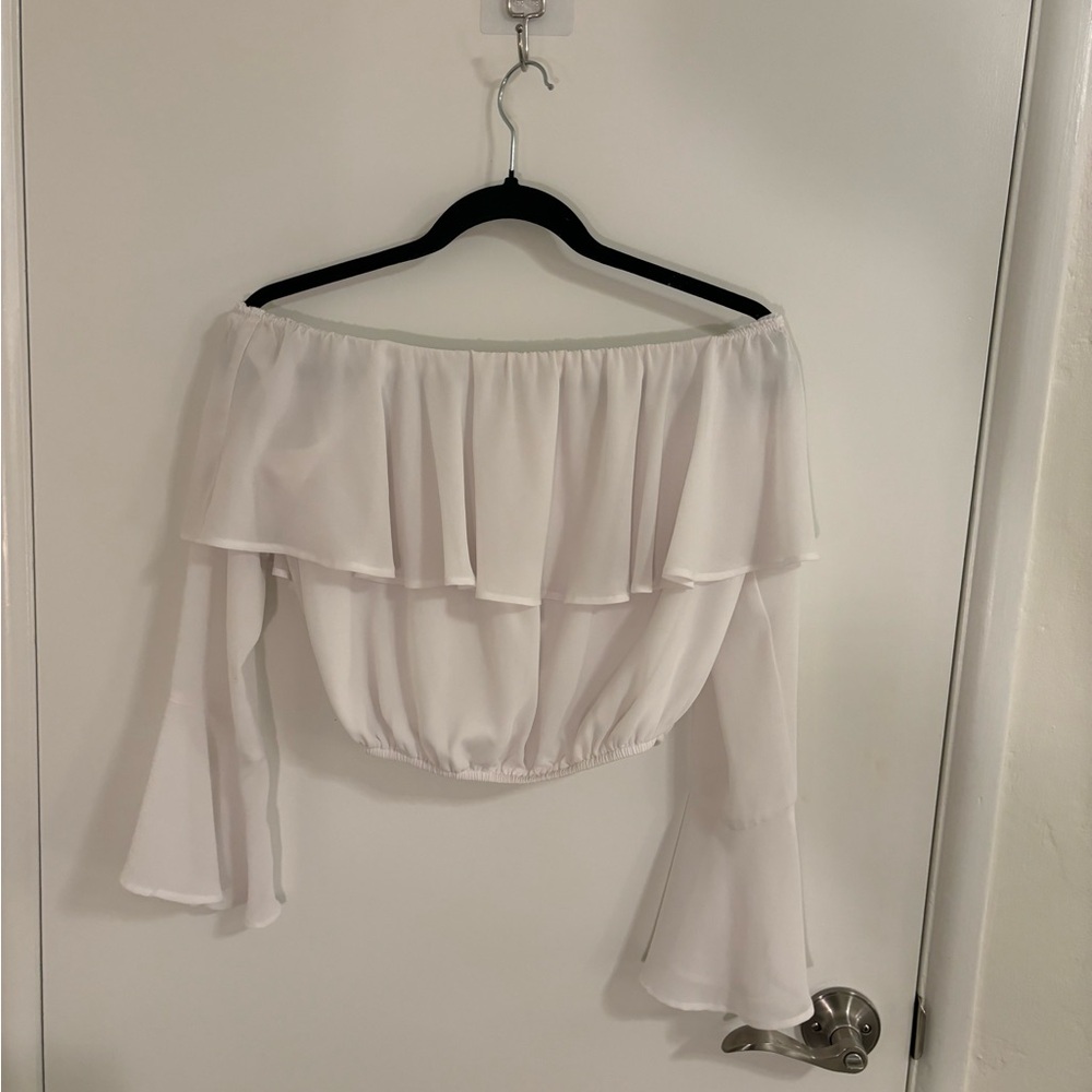 Show me your mumu off the shoulder top in white